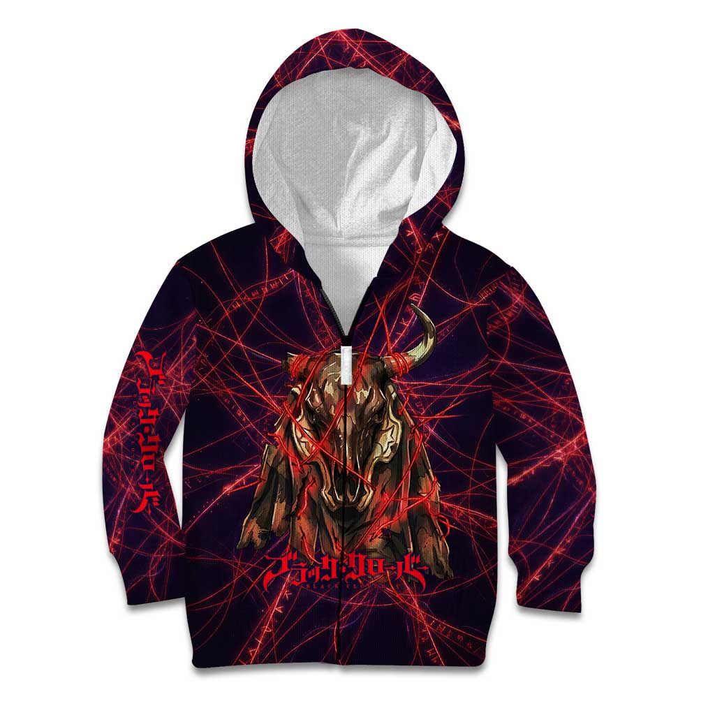 Vanessa Enoteca Black Clover Kid Hoodie Arcane Thread Magic Style with Mystic Red Cat Motif
