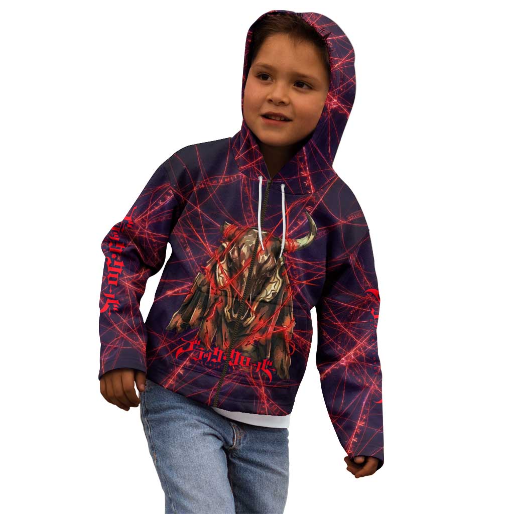 Vanessa Enoteca Black Clover Kid Hoodie Arcane Thread Magic Style with Mystic Red Cat Motif
