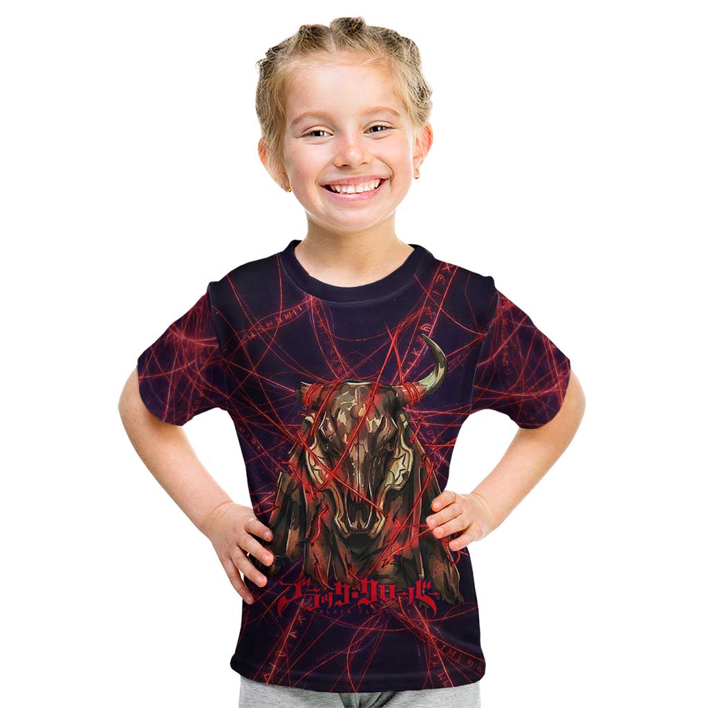 Vanessa Enoteca Black Clover Kid T Shirt Arcane Thread Magic Style with Mystic Red Cat Motif