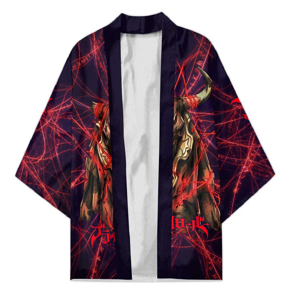 Vanessa Enoteca Black Clover Kimono Arcane Thread Magic Style with Mystic Red Cat Motif