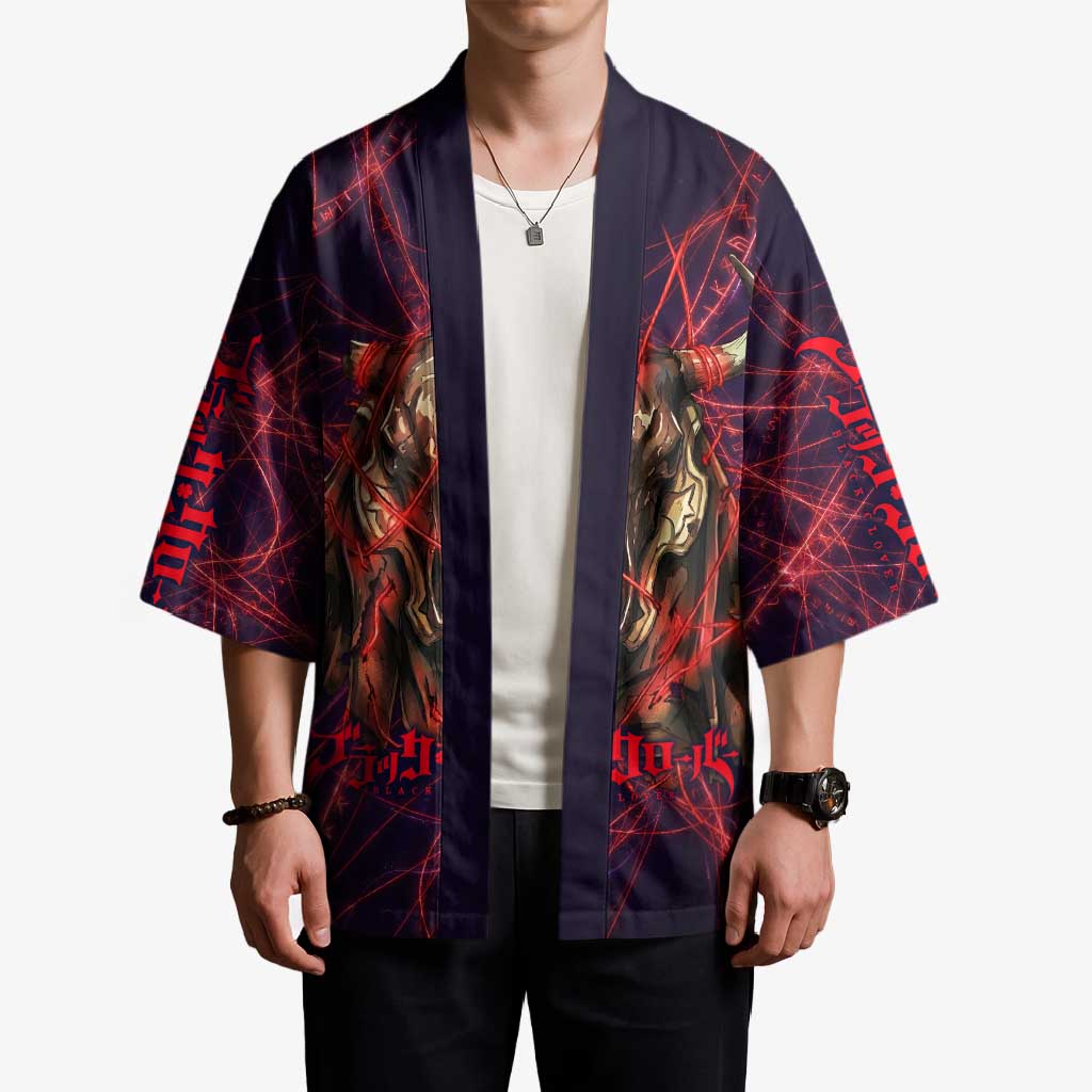 Vanessa Enoteca Black Clover Kimono Arcane Thread Magic Style with Mystic Red Cat Motif