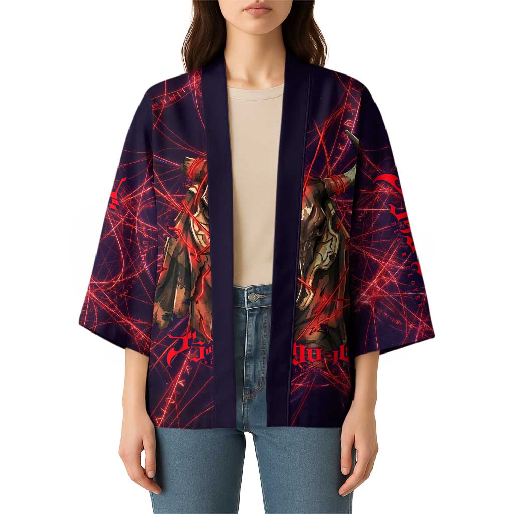 Vanessa Enoteca Black Clover Kimono Arcane Thread Magic Style with Mystic Red Cat Motif