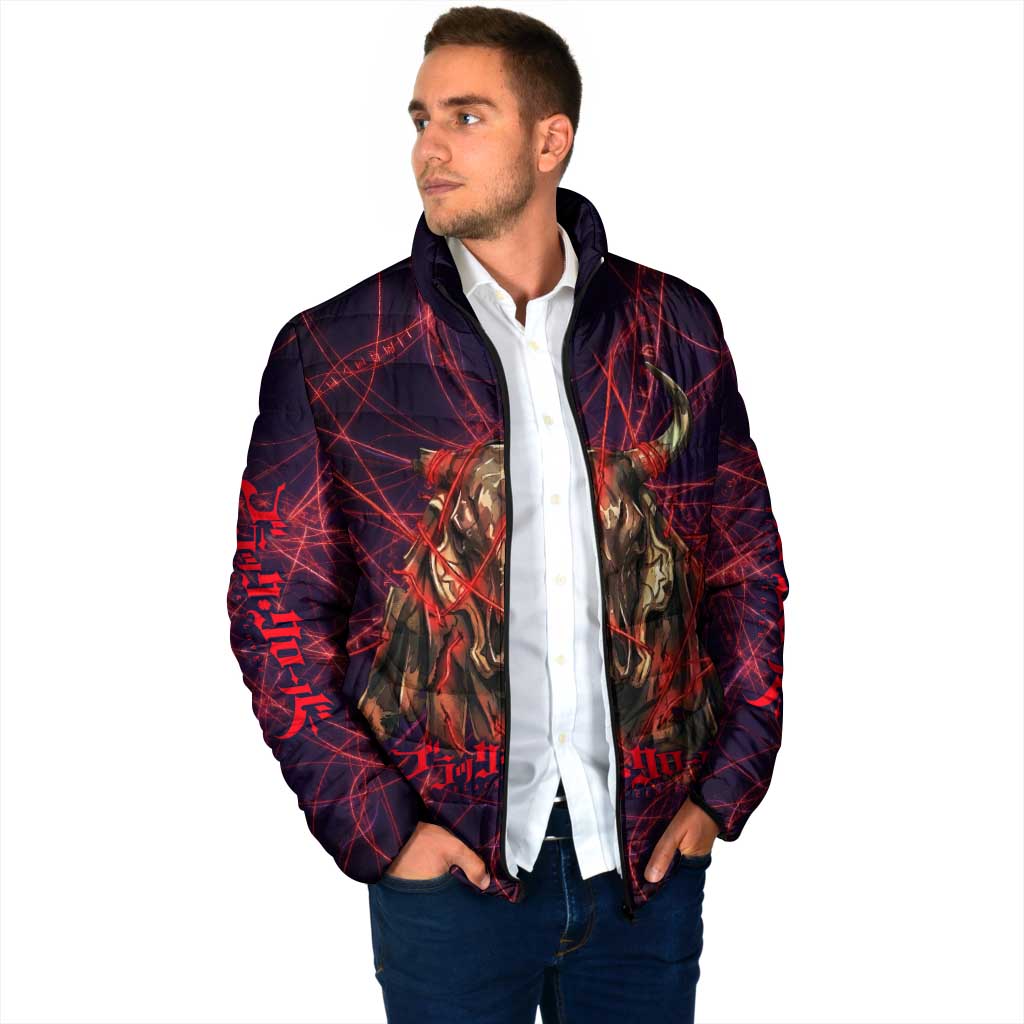 Vanessa Enoteca Black Clover Padded Jacket Arcane Thread Magic Style with Mystic Red Cat Motif
