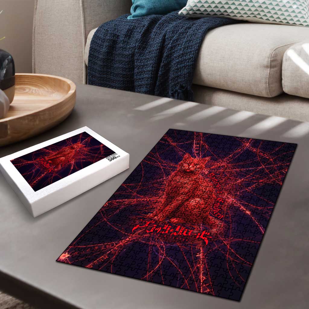 Vanessa Enoteca Black Clover Puzzle Arcane Thread Magic Style with Mystic Red Cat Motif