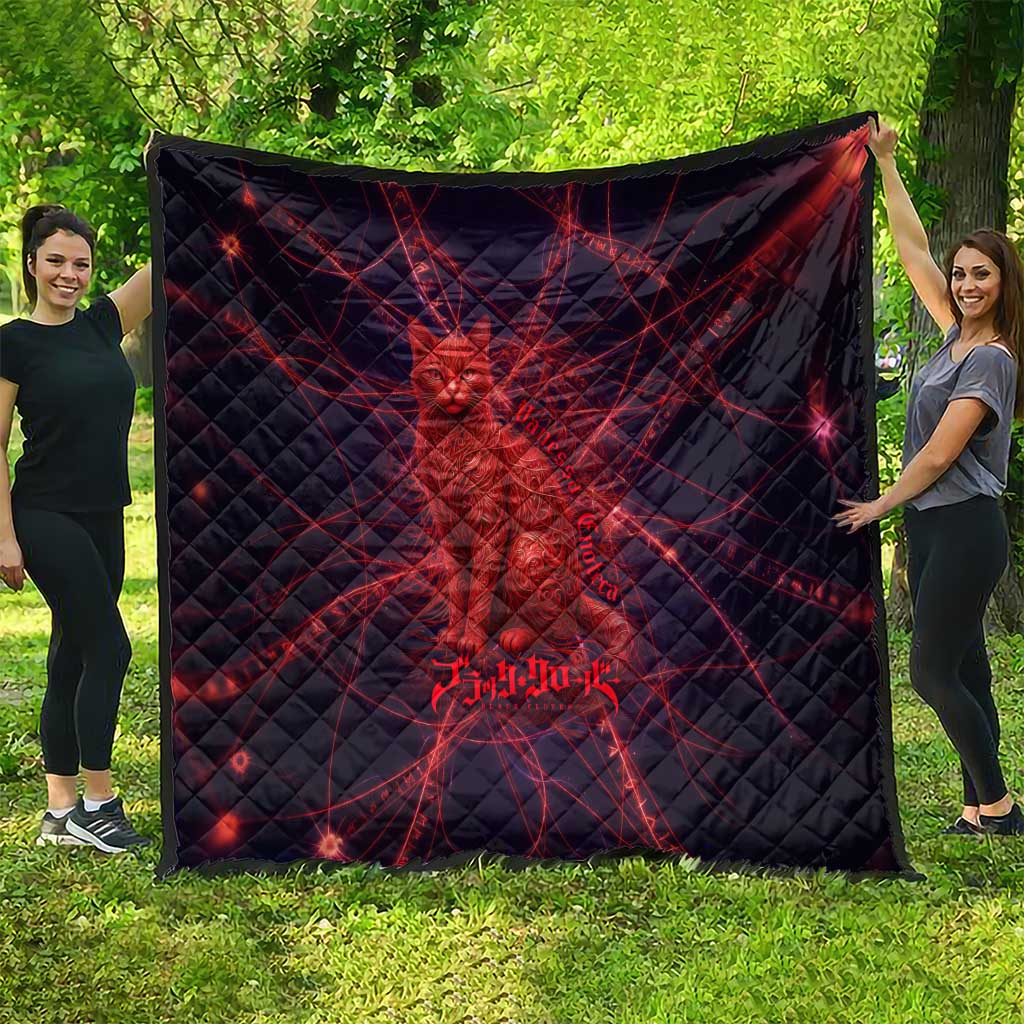 Vanessa Enoteca Black Clover Quilt Arcane Thread Magic Style with Mystic Red Cat Motif