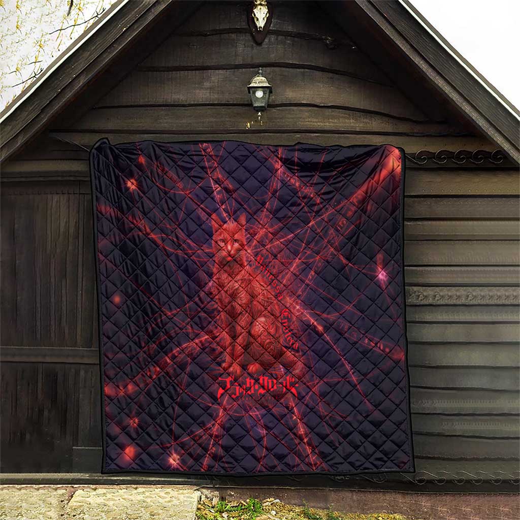 Vanessa Enoteca Black Clover Quilt Arcane Thread Magic Style with Mystic Red Cat Motif
