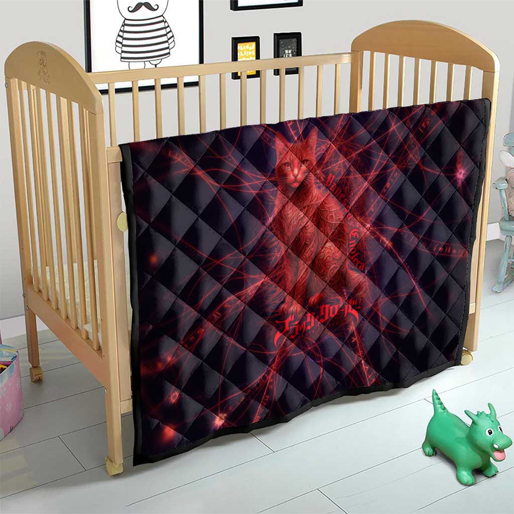 Vanessa Enoteca Black Clover Quilt Arcane Thread Magic Style with Mystic Red Cat Motif