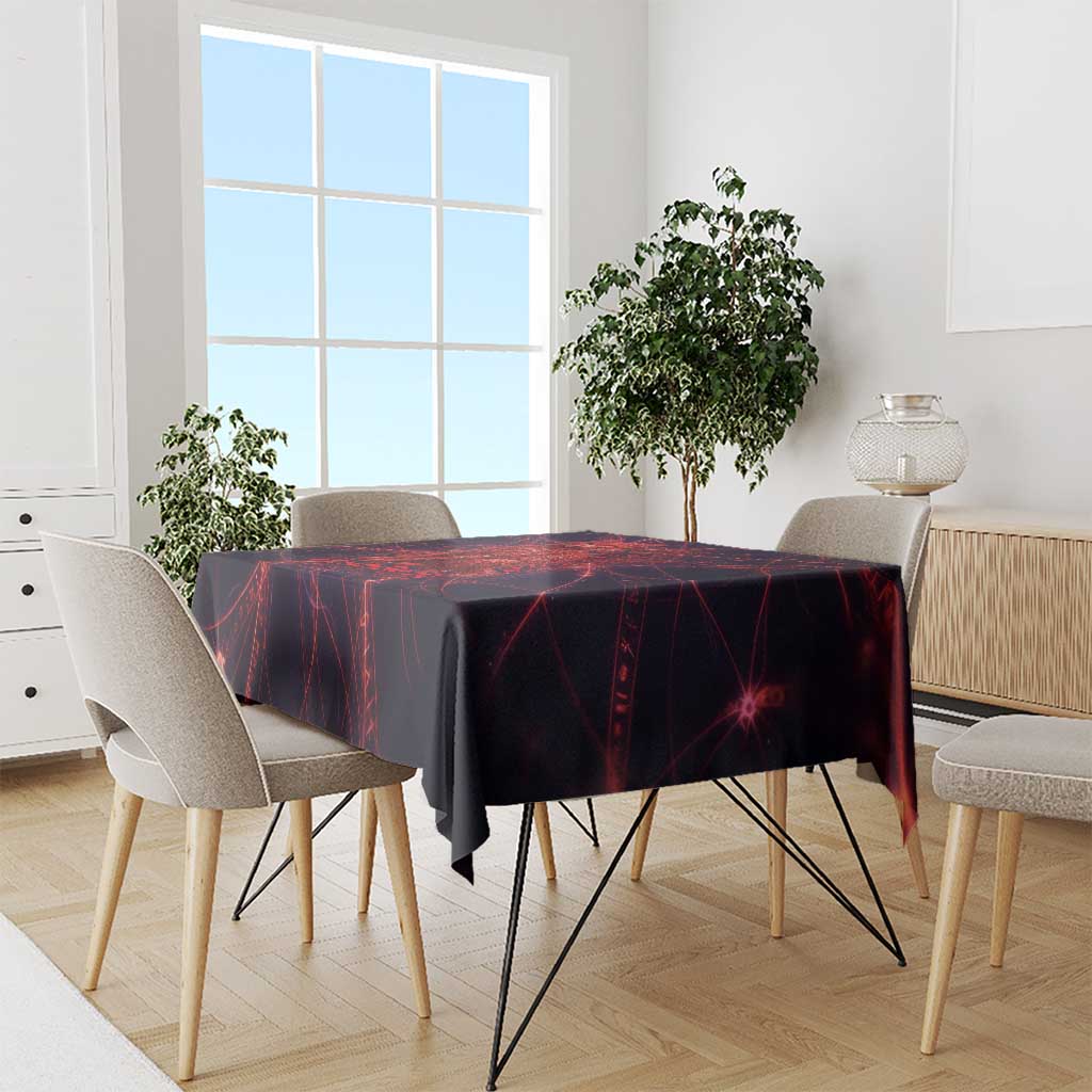 Vanessa Enoteca Black Clover Tablecloth Arcane Thread Magic Style with Mystic Red Cat Motif