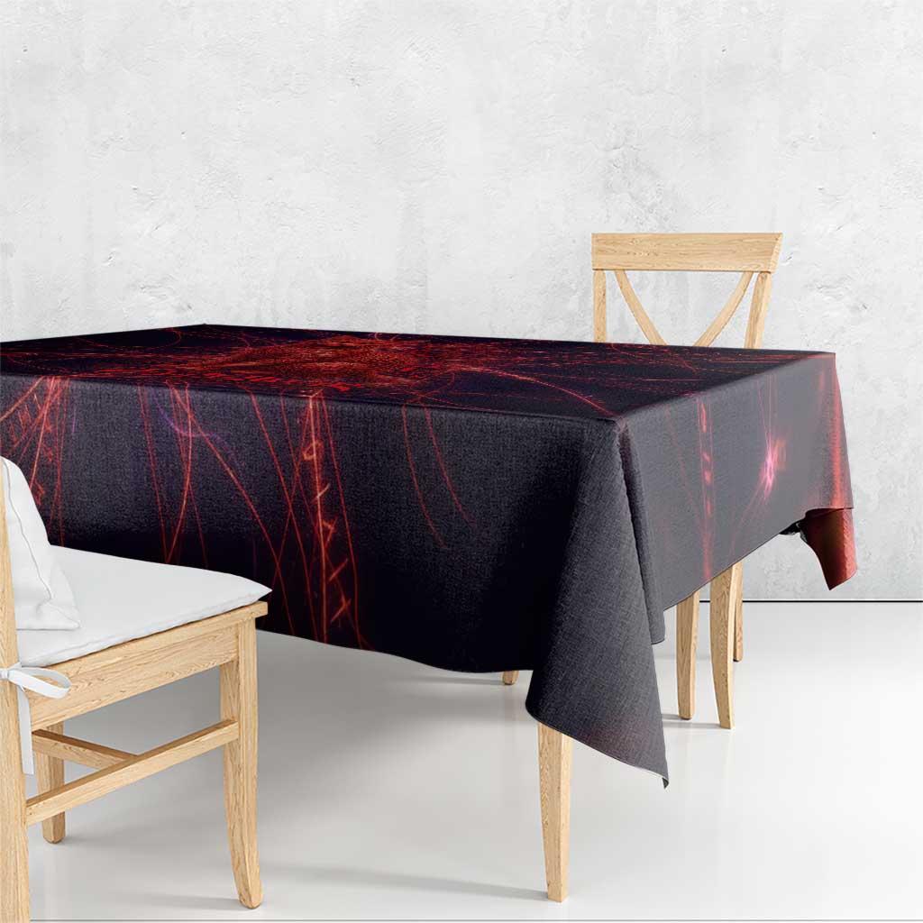 Vanessa Enoteca Black Clover Tablecloth Arcane Thread Magic Style with Mystic Red Cat Motif