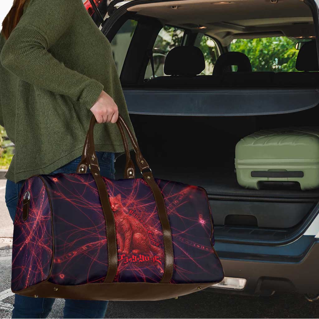Vanessa Enoteca Black Clover Travel Bag Arcane Thread Magic Style with Mystic Red Cat Motif