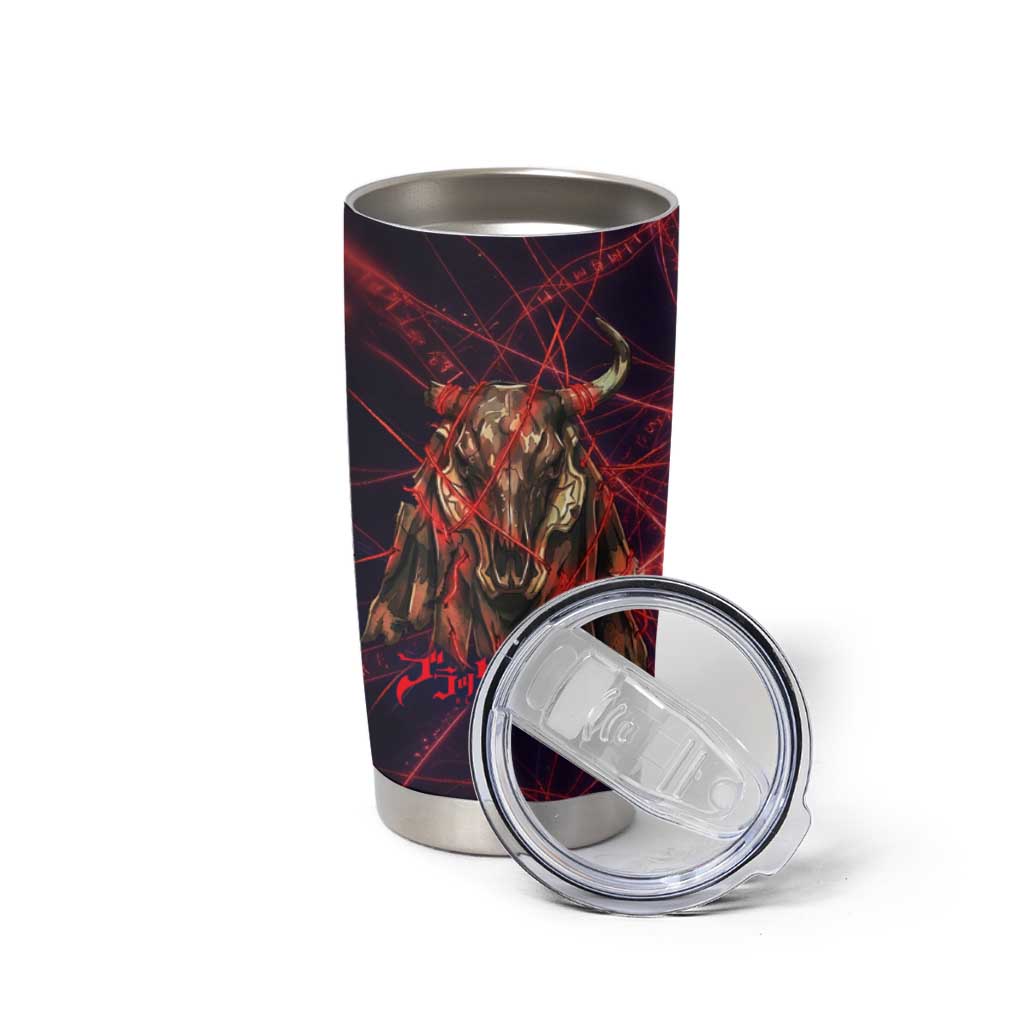 Vanessa Enoteca Black Clover Tumbler Cup Arcane Thread Magic Style with Mystic Red Cat Motif