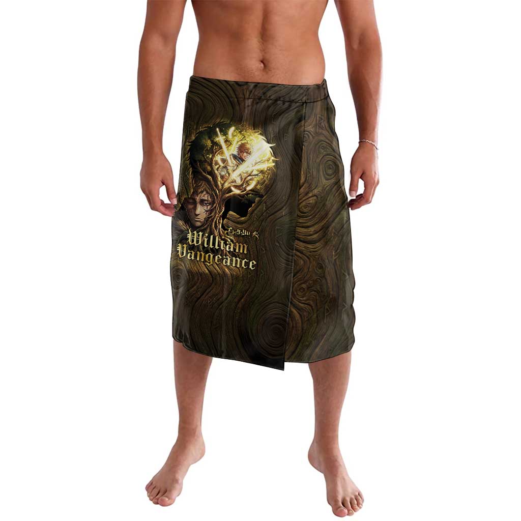 William Vangeance Black Clover Lavalava Enchanted Woodgrain Style with Duality and Golden Mask Motif