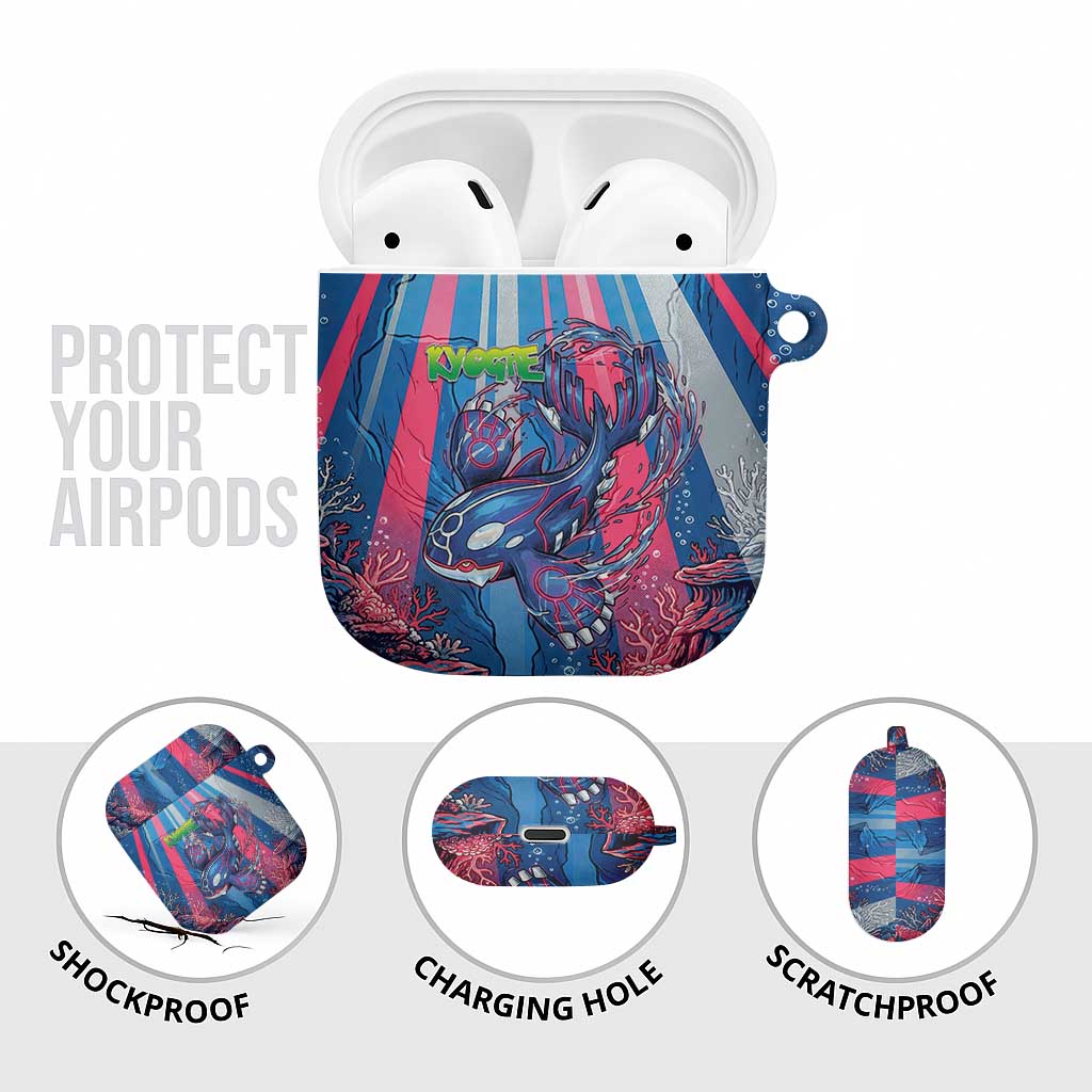 Kyogre Alpha AirPods Case Neon Deep Sea Coral Art