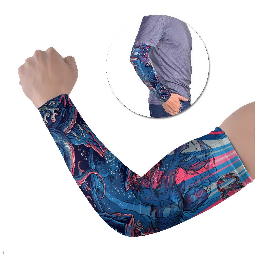 Kyogre Alpha Arm Sleeves Neon Deep Sea Coral Art