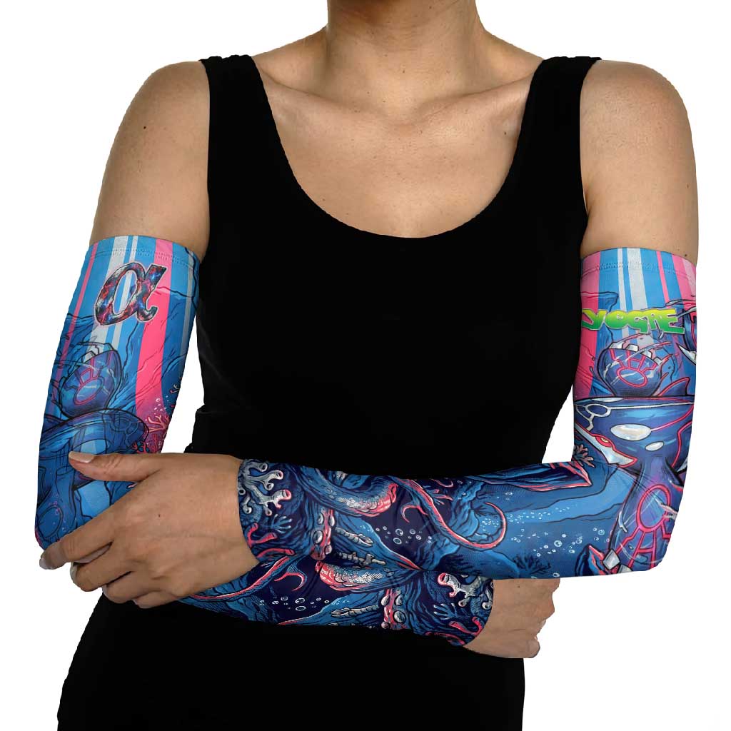 Kyogre Alpha Arm Sleeves Neon Deep Sea Coral Art