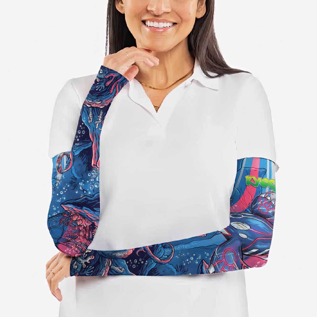 Kyogre Alpha Arm Sleeves Neon Deep Sea Coral Art