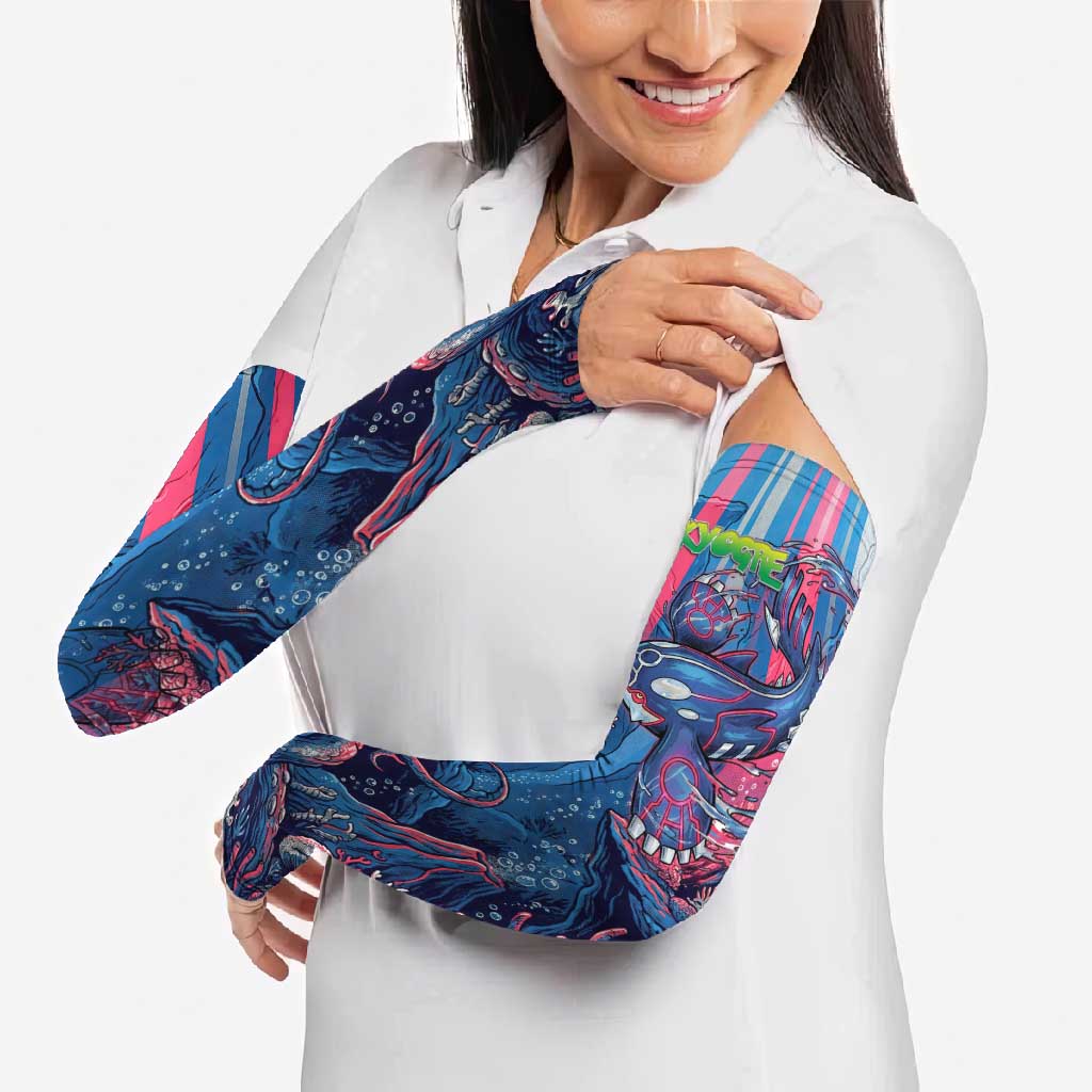 Kyogre Alpha Arm Sleeves Neon Deep Sea Coral Art