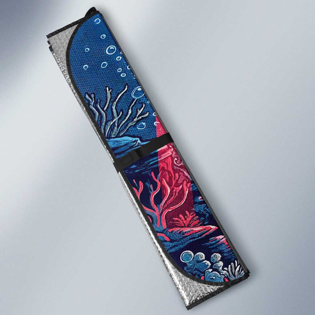 Kyogre Alpha Auto Sun Shade Neon Deep Sea Coral Art