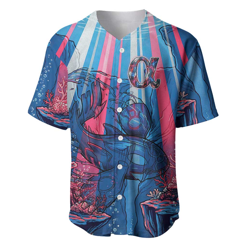 Kyogre Alpha Baseball Jersey Neon Deep Sea Coral Art