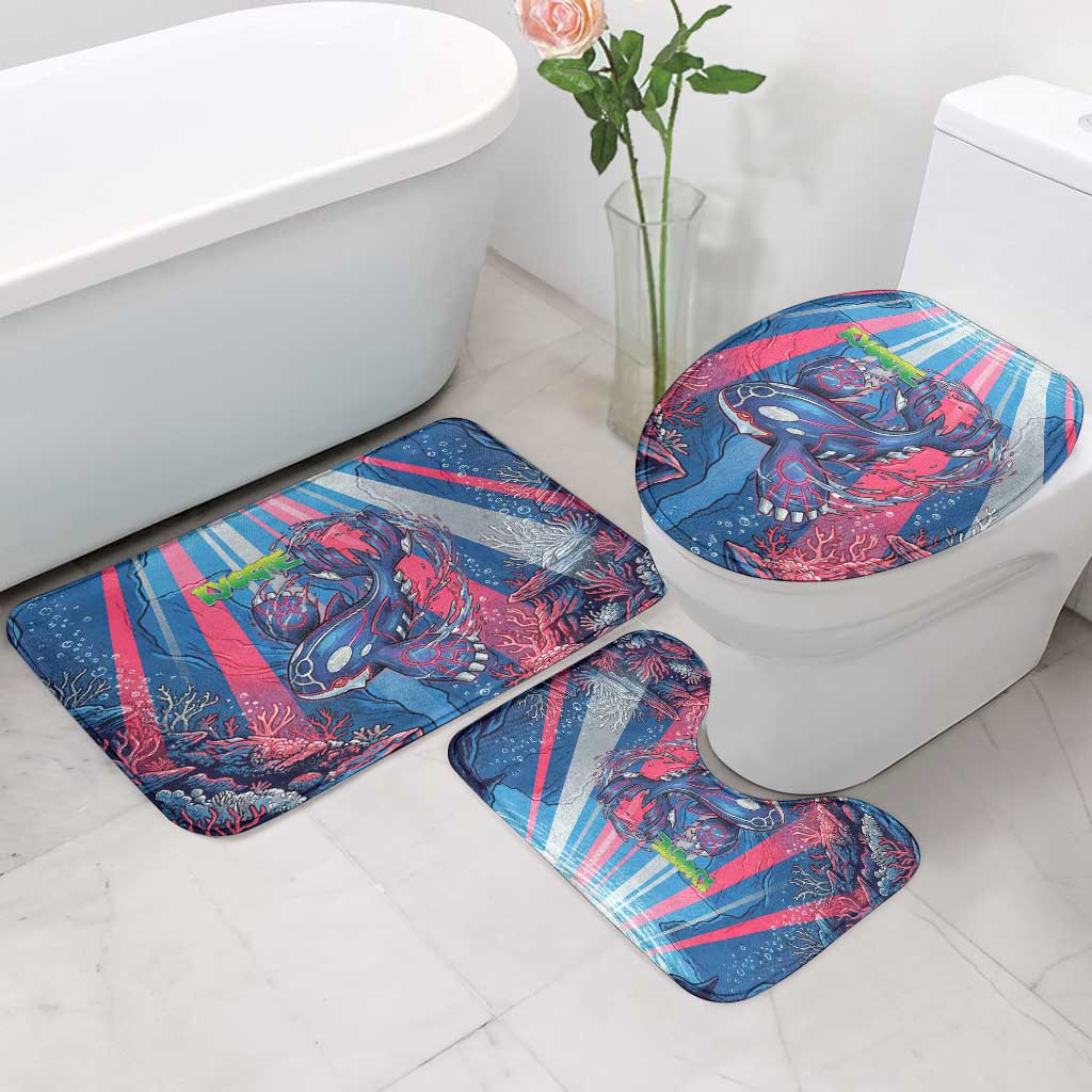 Kyogre Alpha Bathroom Set Neon Deep Sea Coral Art