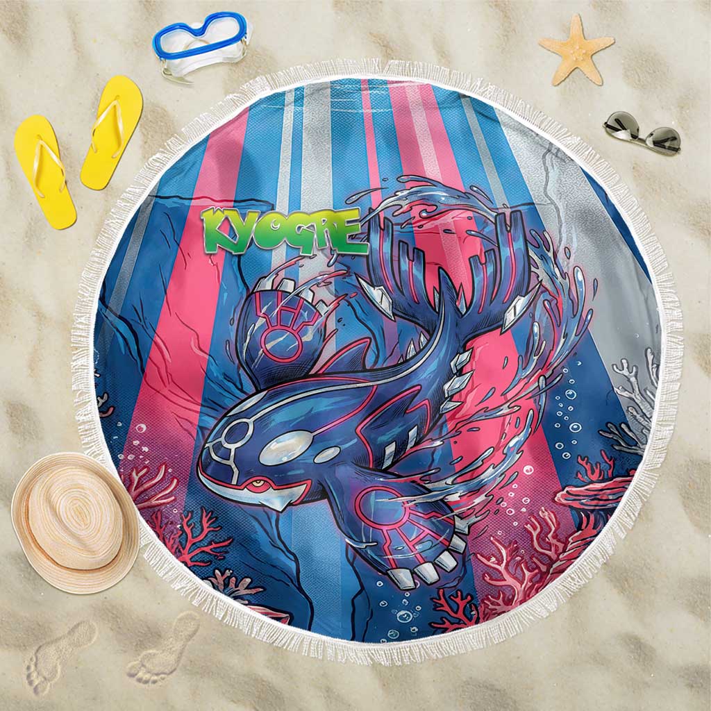 Kyogre Alpha Beach Blanket Neon Deep Sea Coral Art