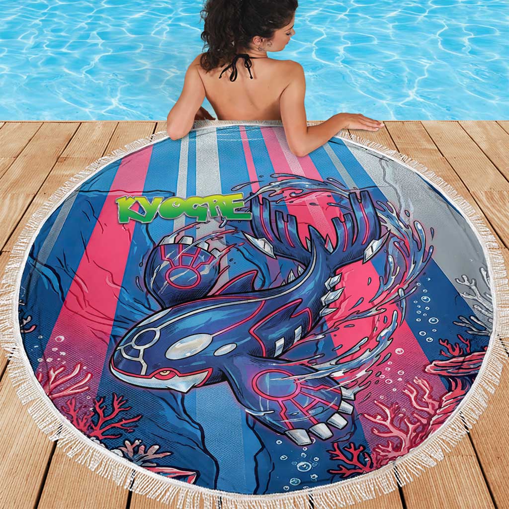 Kyogre Alpha Beach Blanket Neon Deep Sea Coral Art