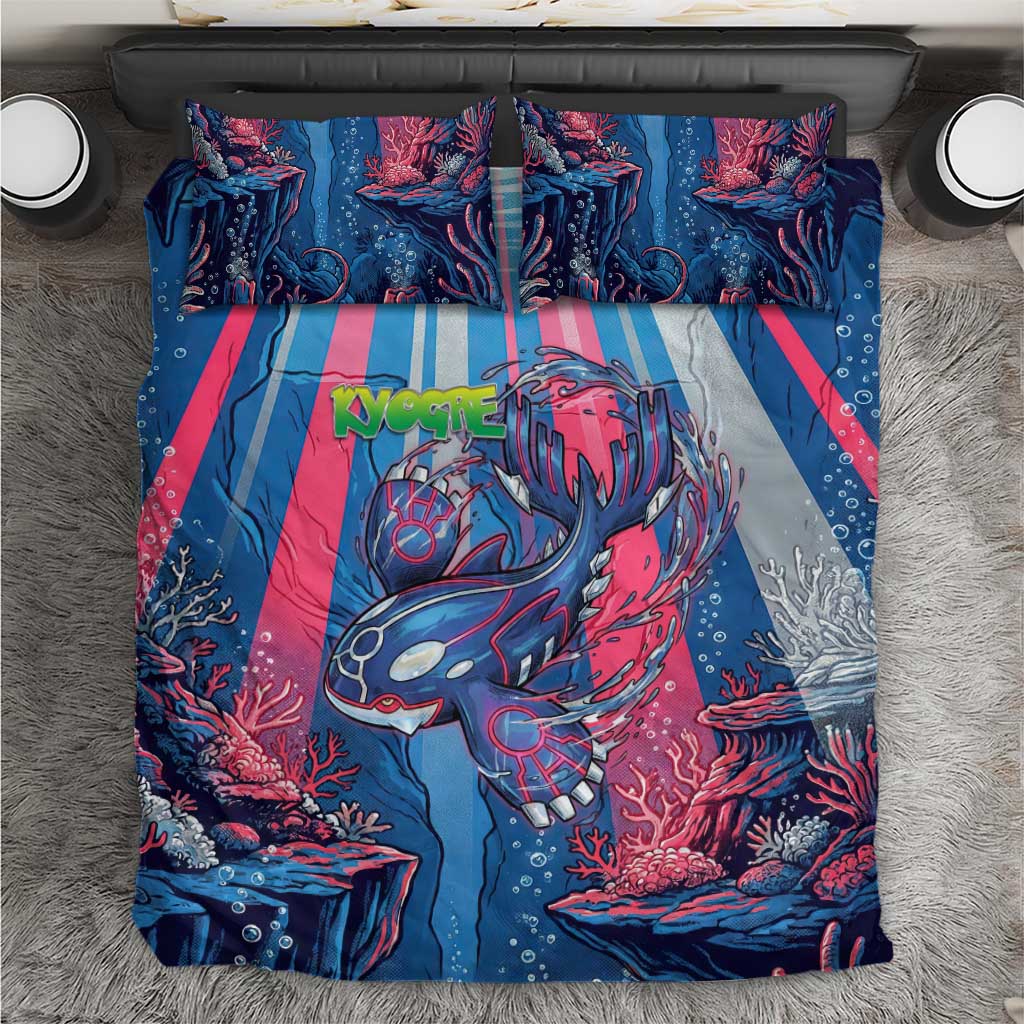 Kyogre Alpha Bedding Set Neon Deep Sea Coral Art