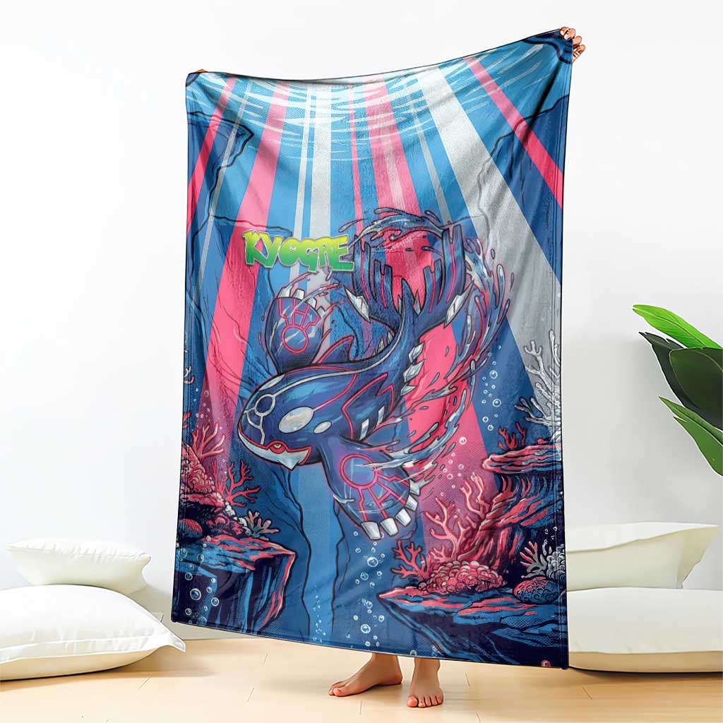 Kyogre Alpha Blanket Neon Deep Sea Coral Art