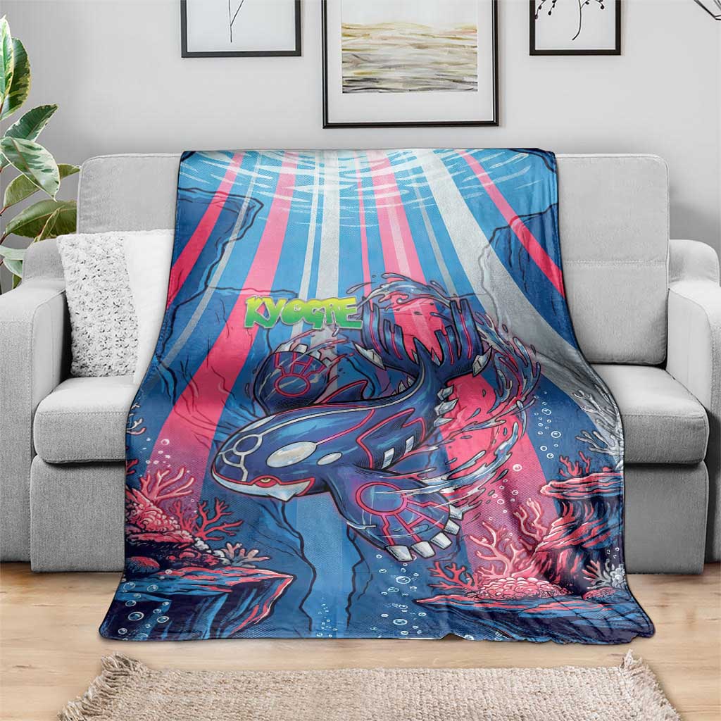 Kyogre Alpha Blanket Neon Deep Sea Coral Art