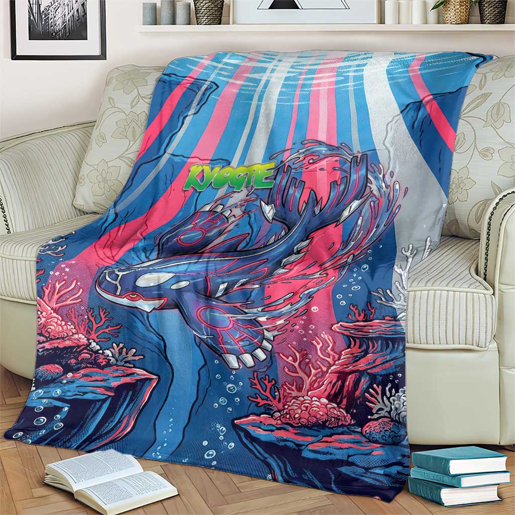 Kyogre Alpha Blanket Neon Deep Sea Coral Art