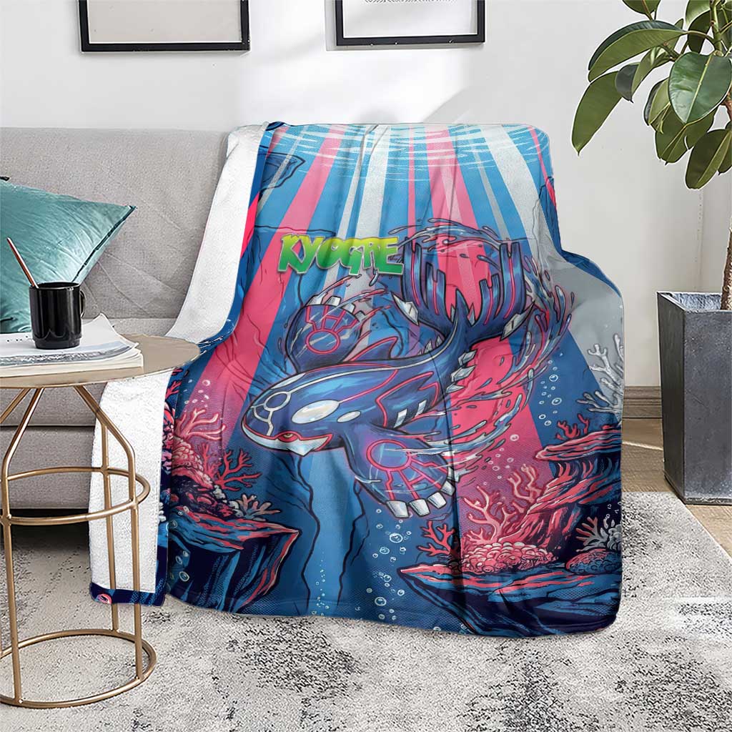 Kyogre Alpha Blanket Neon Deep Sea Coral Art