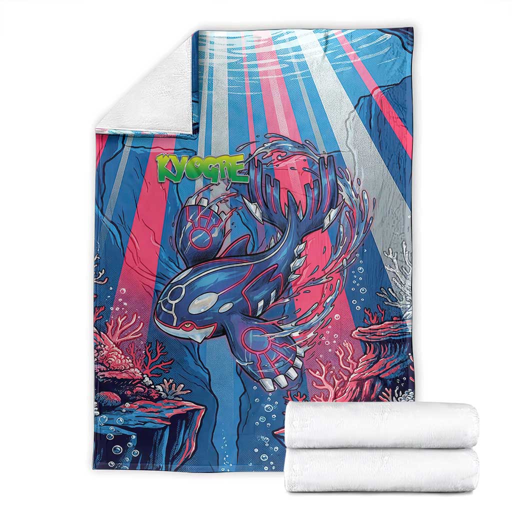 Kyogre Alpha Blanket Neon Deep Sea Coral Art