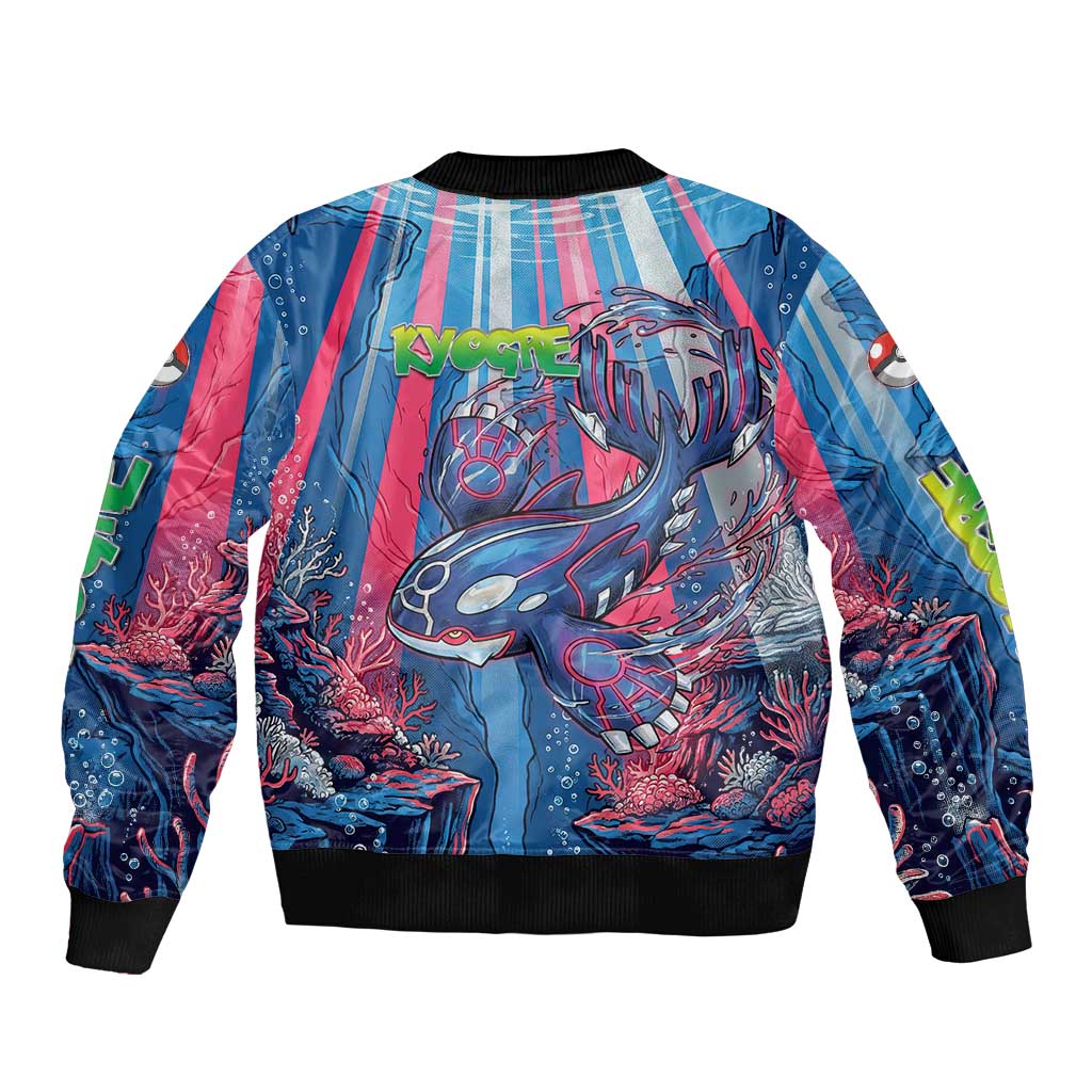 Kyogre Alpha Bomber Jacket Neon Deep Sea Coral Art