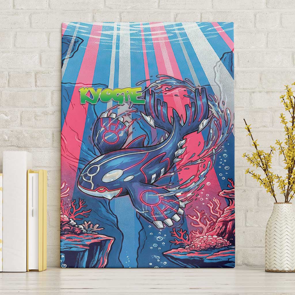 Kyogre Alpha Canvas Wall Art Neon Deep Sea Coral Art