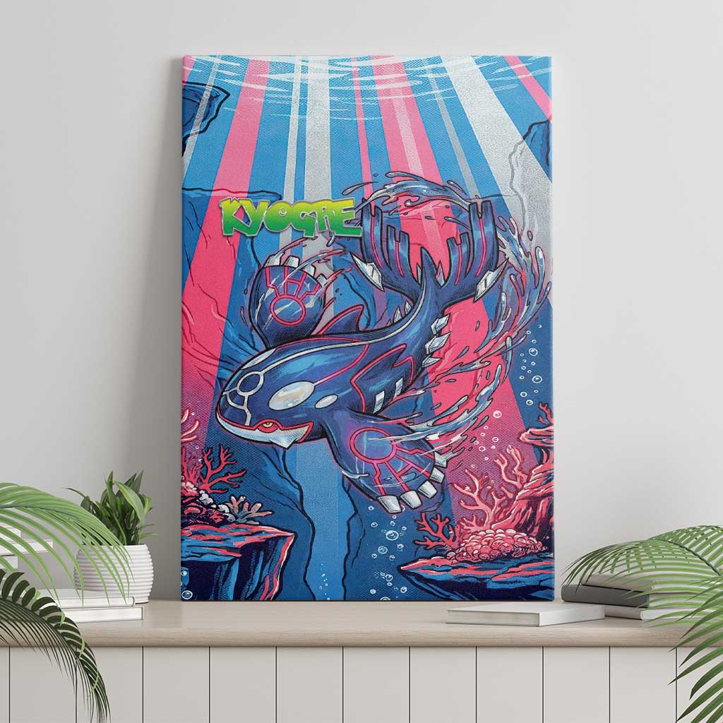 Kyogre Alpha Canvas Wall Art Neon Deep Sea Coral Art