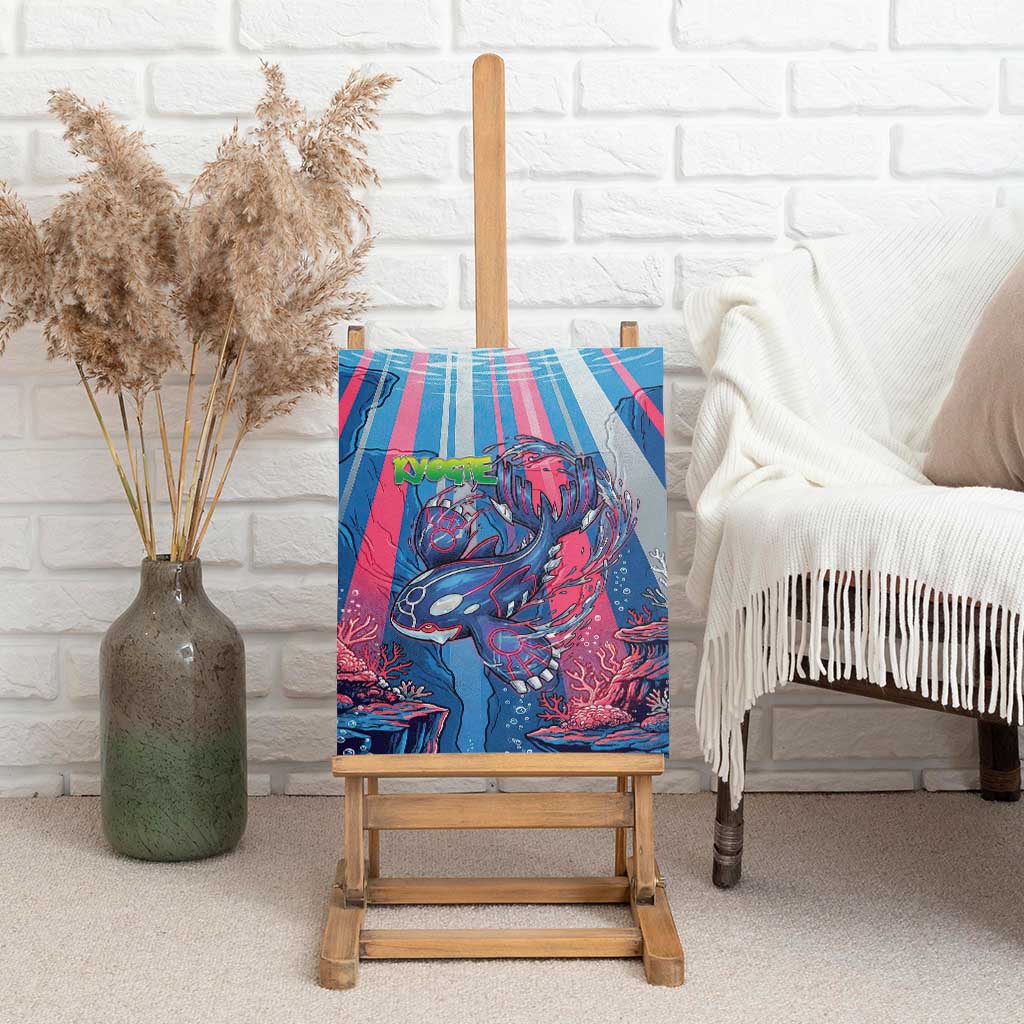 Kyogre Alpha Canvas Wall Art Neon Deep Sea Coral Art