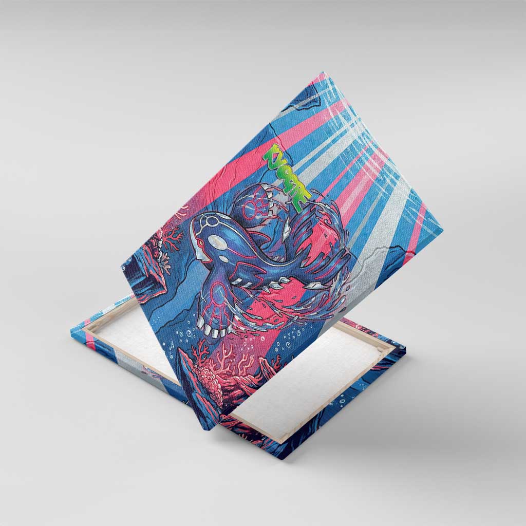 Kyogre Alpha Canvas Wall Art Neon Deep Sea Coral Art