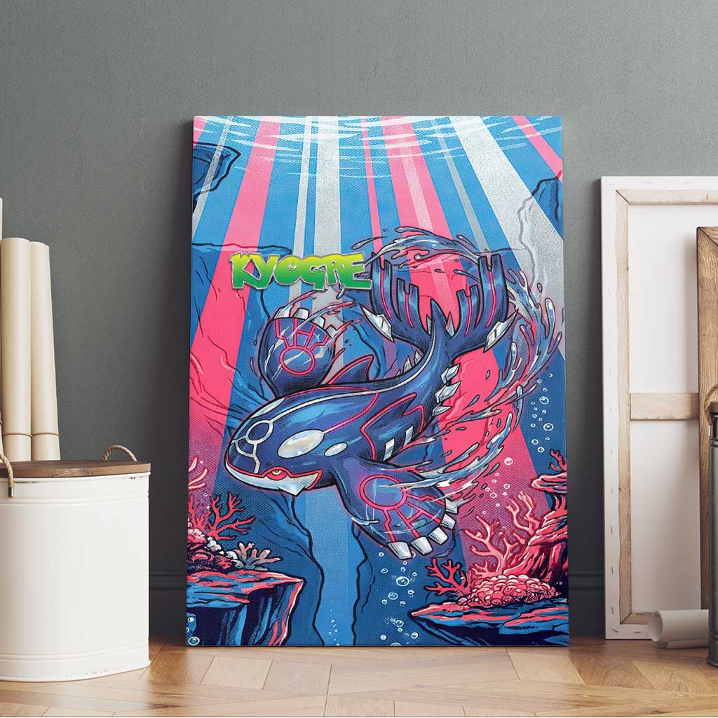Kyogre Alpha Canvas Wall Art Neon Deep Sea Coral Art