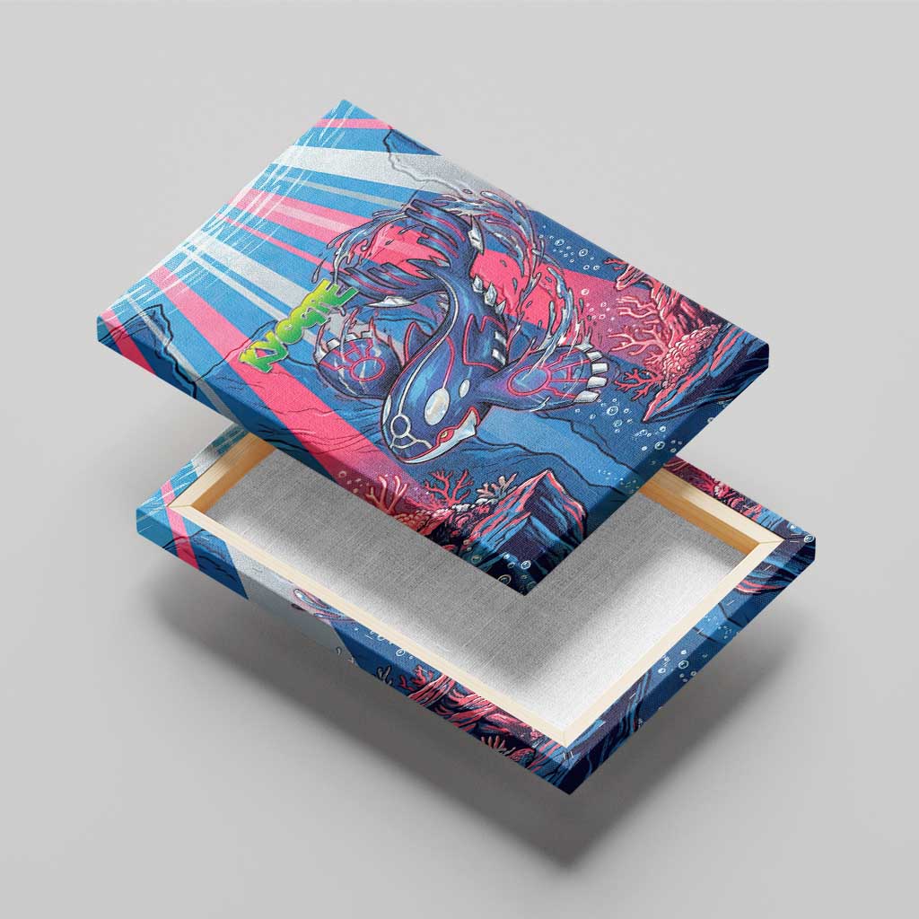 Kyogre Alpha Canvas Wall Art Neon Deep Sea Coral Art