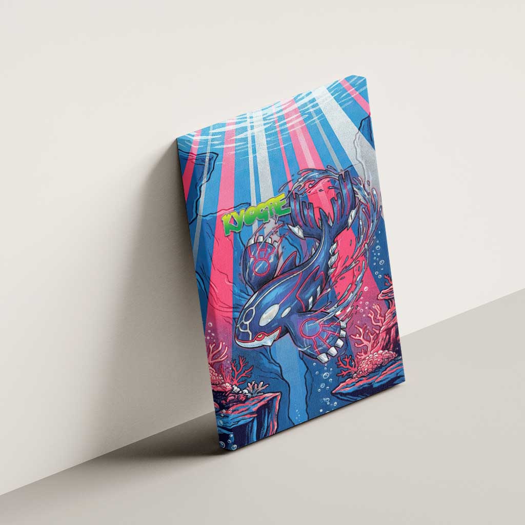 Kyogre Alpha Canvas Wall Art Neon Deep Sea Coral Art