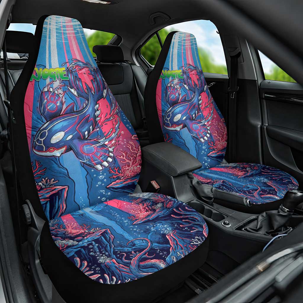 Kyogre Alpha Car Seat Cover Neon Deep Sea Coral Art