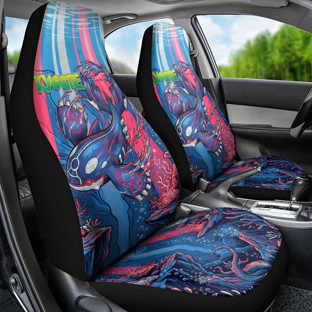 Kyogre Alpha Car Seat Cover Neon Deep Sea Coral Art