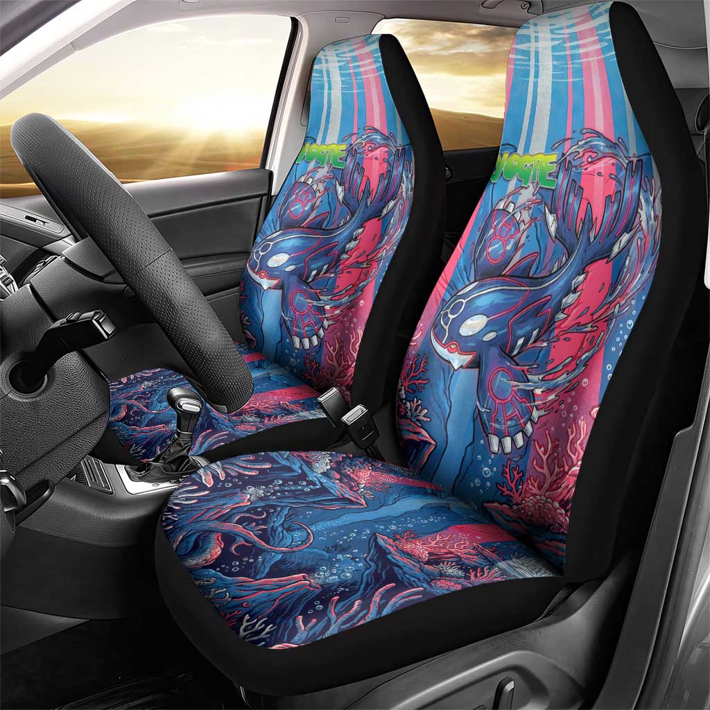 Kyogre Alpha Car Seat Cover Neon Deep Sea Coral Art
