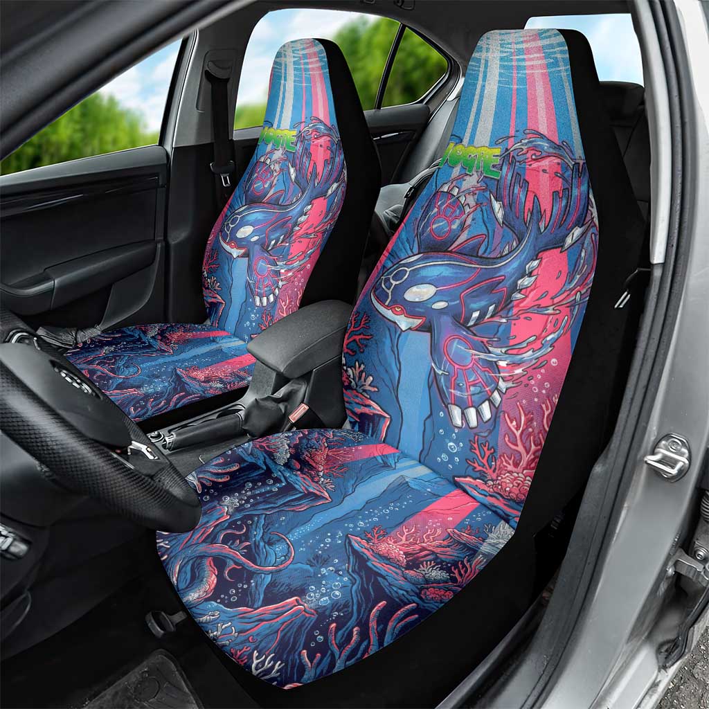 Kyogre Alpha Car Seat Cover Neon Deep Sea Coral Art