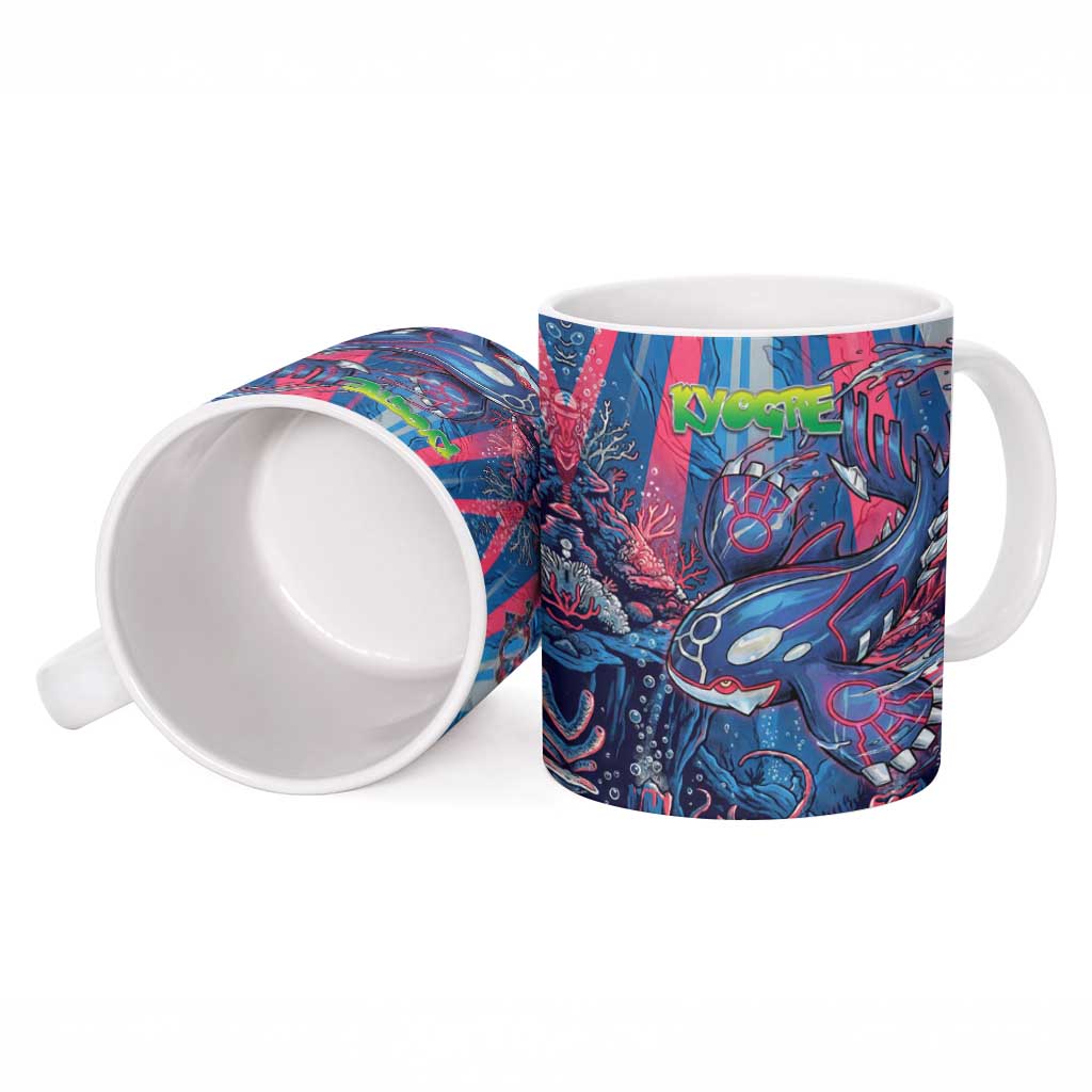 Kyogre Alpha Ceramic Mug Neon Deep Sea Coral Art