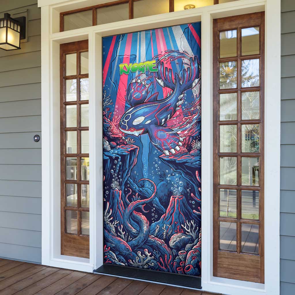 Kyogre Alpha Door Cover Neon Deep Sea Coral Art