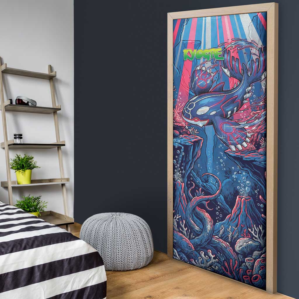 Kyogre Alpha Door Cover Neon Deep Sea Coral Art
