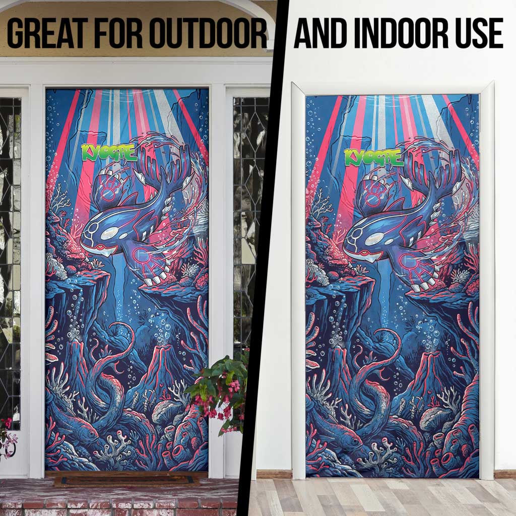 Kyogre Alpha Door Cover Neon Deep Sea Coral Art