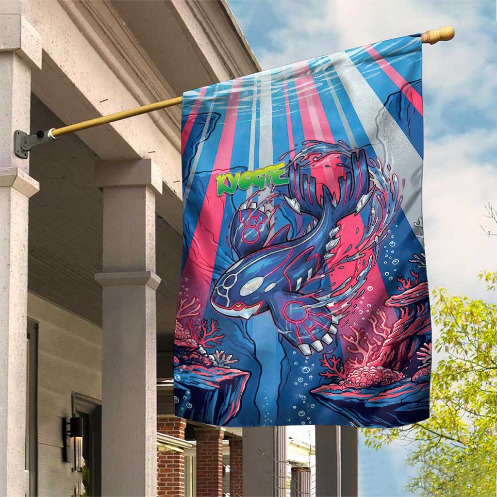 Kyogre Alpha Garden Flag Neon Deep Sea Coral Art