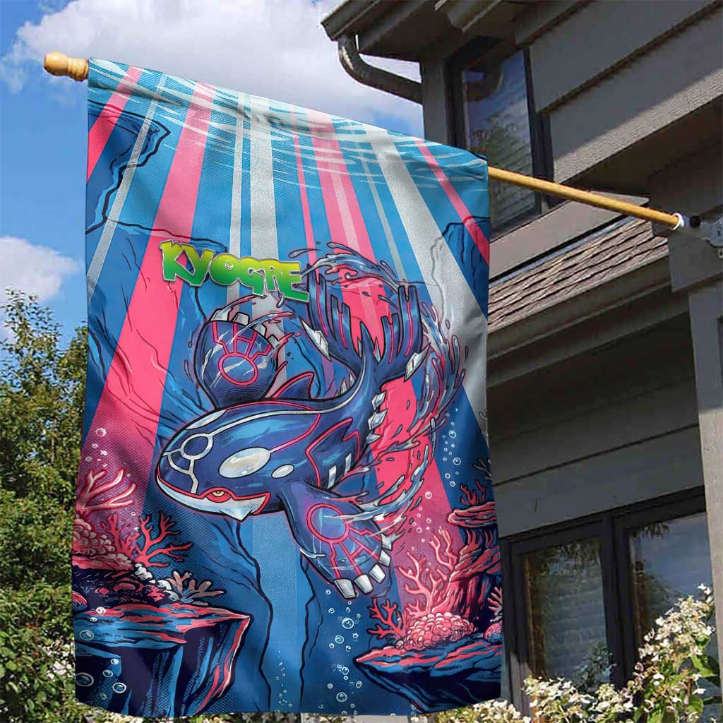 Kyogre Alpha Garden Flag Neon Deep Sea Coral Art